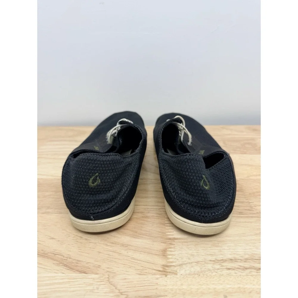 OluKai‎ Nohea Moku Sneakers Mens 10.5 Navy Blue Mesh Lightweight Boat Shoes #65